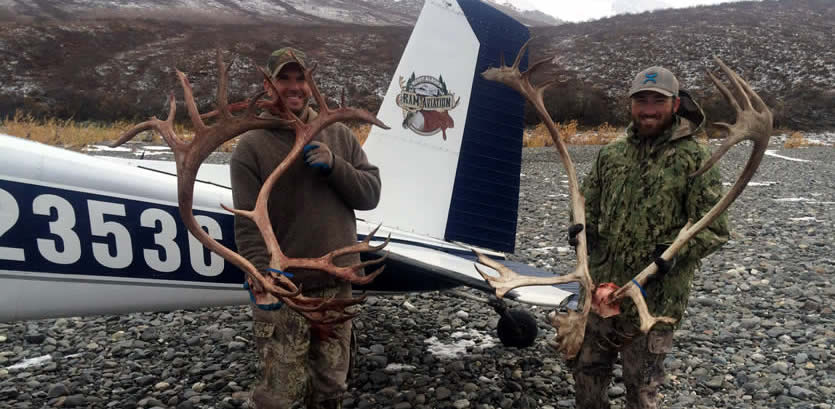Ram Aviation Caribou Hunting Two Hunters And Plane