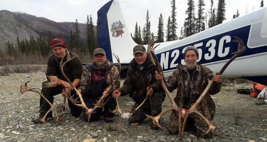 Ram Aviation Hunting Caribou Alaska Four Hunters