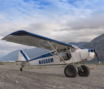 Ram Aviation Hunting Caribou Alaska Blue and White Airplane